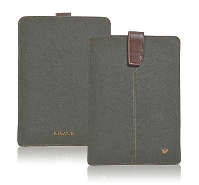 iPad mini Case Green Cotton Twill NueVue Screen Cleaning Sanitizing Sleeve - Image 1 of 4