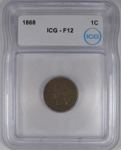 1868 1C ICG F12 Indian Head Cent [2003] - Picture 1 of 6