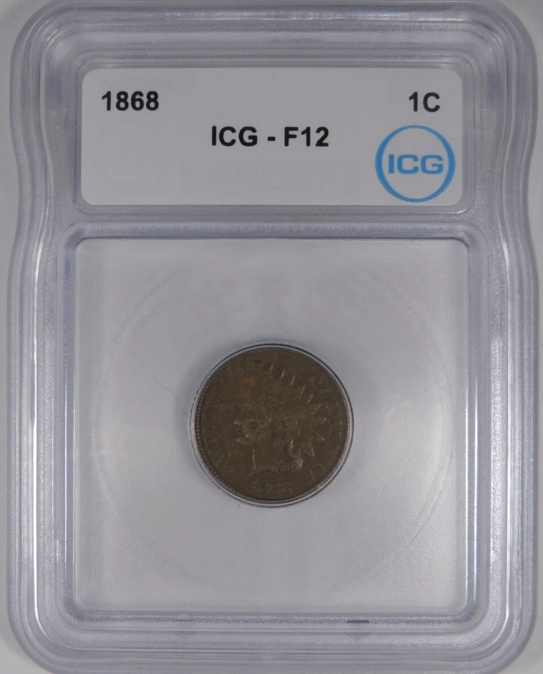 1868 1C ICG F12 Indian Head Cent [2003] - Image 1 of 4