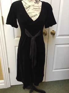 JUICY COUTURE BLACK VELVET DRESS SIZE P - Picture 1 of 9