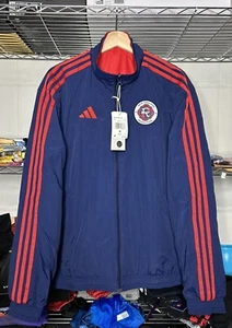 New England Revolution Reversible Anthem Jacket - Adidas HU0094 Sz Medium - Picture 1 of 5