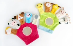 Plush Animal Finger Puppets Glove - Toddler Toys, Fun Zoo Hand Puppet Set - Picture 1 of 6