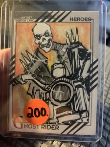 2015 Marvel Fleer Retro Sketch Cards Artist 1/1 Ghost Rider Matt Santorelli
