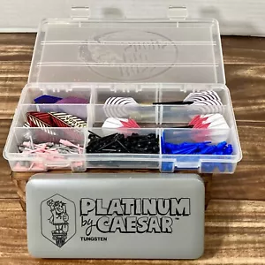 9 Soft Tip Darts/3 Sets w Hard Carrying Case + Storage Case Full of Spare Parts - Picture 1 of 23
