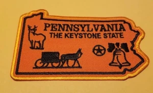Pennsylvania The Keystone State Embroidered Magnet Style Embroidered Patch 2.5x4 - Picture 1 of 2
