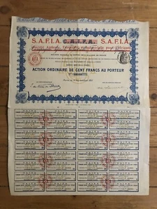 SAFIA, Société Agricole & Industrielle pour l'Afrique (B) - Foto 1 di 1