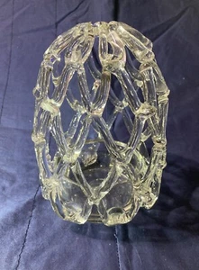 Very Unique Pretzel Style Blown Glass Brides Bank Vase, 7.25" x 5" - Picture 1 of 10