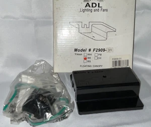 SUNSET/ADL R2898-31 Black Track Lighting Floating Canopy w/ electrical box - Picture 1 of 6