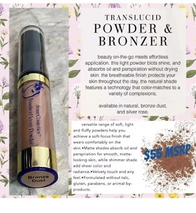 New Senegence SenseCosmetics Bronze Dust Translucid Loose Powder Sealed Brush - Picture 1 of 2