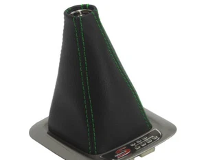 Fits 2001-2003 Acura CL PVC Leather Manual Shift Boot Cover Green Stitch - Picture 1 of 8