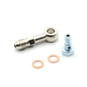 Turbo Oil Feed Banjo BOlt Kit 4AN to M8x1.0mm Diesel Fuel Return - Picture 1 of 1