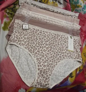 5 NEW ADRIENNE VITADINI AV5786 5PKH PLUS SIZE MF SUPER SOFT BRIEF PANTIES 2X - Picture 1 of 2
