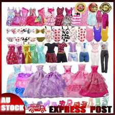 35pcs Items For Barbie Doll Jewellery Clothes Set Accessories Dresses Shoes AU