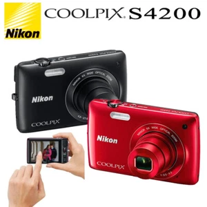 Nikon Coolpix S4200 16.0MP 6x Optical Zoom Touch Screen Digital Camera Red/BLACK - Picture 1 of 9