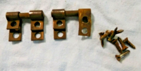 Salvage ~ Antique ~ Mirror Swivels 1 1/2" wide   #1679 Cover