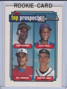 CHIPPER JONES ROOKIE CARD 1992 Topps Baseball QUAD RC Prospects ATLANTA BRAVES - Picture 1 of 2