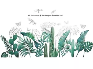 tree wall decals tropical leaf wall stickers bedroom living room wall mural - Picture 1 of 6