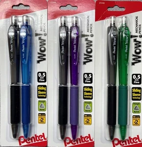 Pentel Wow! Mechanical Pencils 0.5mm;  Set of 8 (Four 2-Packs); Assorted Colors - Picture 1 of 2