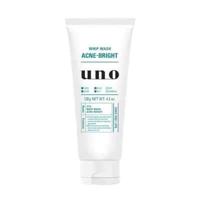 [SHISEIDO UNO] Whip Wash ACNE BRIGHT Men's Facial Foam Cleanser 120g NEW - Image 1 of 3