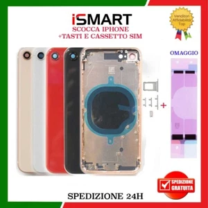 BACK COVER SCOCCA POSTERIORE PER IPHONE SE 2020 TELAIO+VETRO GLASS FRAME HOUSING - Zdjęcie 1 z 7