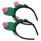  2 Pcs Headband Cactus Styled Costume Kids Headbands for Women Makeup Flash