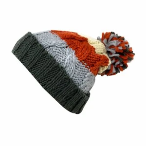 Empire Cove Cable Knit Beanie with Pom Pom Winter Multi Color Womens Furry Warm - Picture 1 of 12