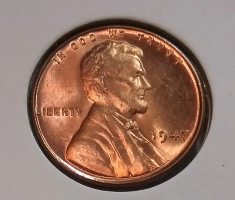 1947 Lincoln Wheat Cent  P - BU - Uncirculated Cover