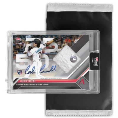 CORBIN CARROLL SIGNED TOPPS NOW 898 SEALED ON-CARD AUTO GAME BASE RELIC 99/LESS - Image 1 of 4