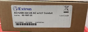 Extron AC+USB 224 US Conduit Module Cable Cubby Series 2 60-1697-20 NEW - Afbeelding 1 van 2