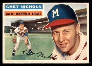 1956 Topps Chet Nichols High Number VGEX / EX ST - No Creases! 278 Baseball Card