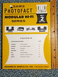 Sams Photofact Modular HI-FI Series MHF-2 ~ May 1970 ~ RCA, Hitachi, Zenith - Picture 1 of 3