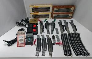 Bachmann, Atlas & Tyco Tru-Steel Train Track Box Vintage Curved & Straight 40pcs - Picture 1 of 21