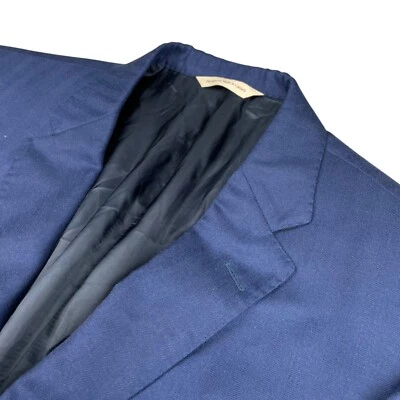 Samuelsohn Men's Cashmere/Silk 2-Button Blazer Blue Stripe • 44L - Image 1 of 4