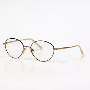 Vintage CHARMANT Titanium Gold/ Multi Color Round Eyeglasses 51-18-130mm #B141 - Picture 1 of 10