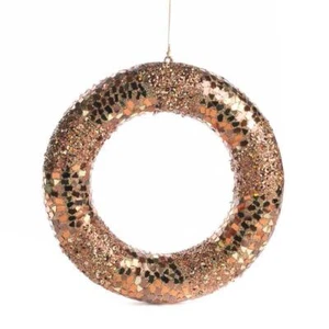 Factory Direct Craft Glitzy Metallic Copper Wreath - Picture 1 of 3
