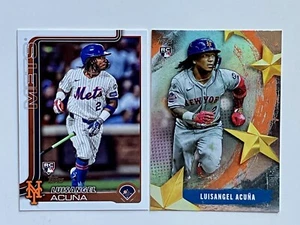 2025 Topps Series 2 Stars of MLB Luisangel Acuna + Base RC New York Mets - Picture 1 of 2