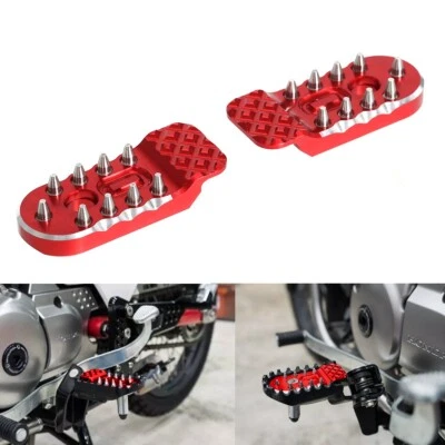 Pedales estriberas todoterreno con clavos rojos para Honda CT125 Trail 125 Hunter Cub Foto 1 de 4