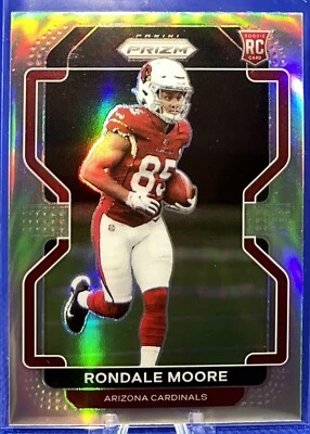 2021 Panini Prizm Football RONDALE MOORE #V-347 RC Rookie Variation Silver Prizm - Image 1 of 2