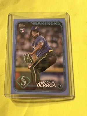 2024 Topps Series 1 - Prelander Berroa  Father's Day Powder Blue Parallel /50 RC - Image 1 of 2