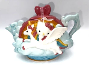 New Hello Kitty Unicorn Mystical Teapot Ceramic Blue Sky Clayworks Sanrio - Picture 1 of 13