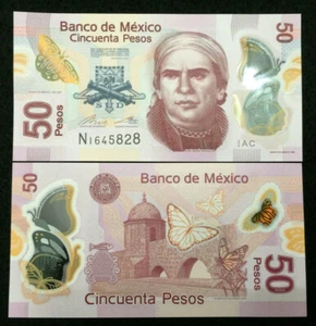 Mexico 50 Pesos 2019 P0LYMER Banknote World Paper Money UNC - Picture 1 of 1