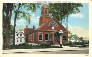 Antigua postal de Johnstown Nueva York 1922 de 1772 erigida juzgada - Imagen 1 de 2
