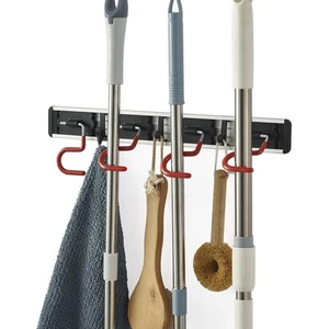 MOYODOR QBOSO Wandmontierter Wisch- und Besenhalter Edelstahl S Typ Besen... - Bild 1 von 6