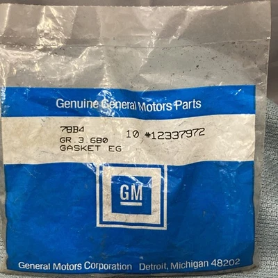 КОЛ-ВО 10 НОВАЯ ПОДЛИННАЯ ПРОКЛАДКА GM 12337972, КЛАПАН EGR 1982-1997 GR 3.680 - Изображение 1 из 2