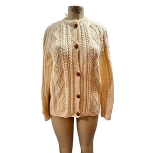 VTG, Women's Abercrombie and Fitch Rare  Handknit 100% Wool Cable  Size S-M #981 - Picture 1 of 16