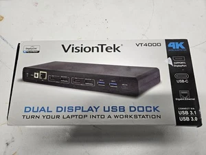 VisionTek - VT4000 - Dual Display 4K USB 3.0 / USB-C Docking Station - 901005 - Picture 1 of 3
