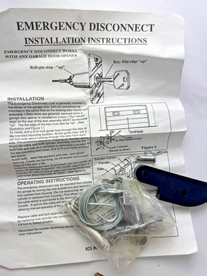 Vintage Garage Door Opener Emergency Disconnect Outside Key Release GH-011 NOS - Image 1 of 4