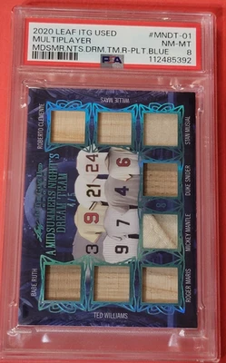 Babe Ruth BAT CARD #4/5 PSA 8 Mickey Mantle ROGER MARIS Clemente TED WILLIAMS - Image 1 of 4