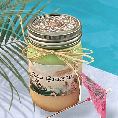 Pavio de madeira orgânico Bali Breeze sem chumbo cheira como um dia nos trópicos 20 oz - Imagem 1 de 4