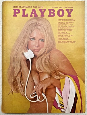 Playboy Magazine October 1969 Number 10 Volume 16 Vintage Rare with Centrefold - Image 1 of 4